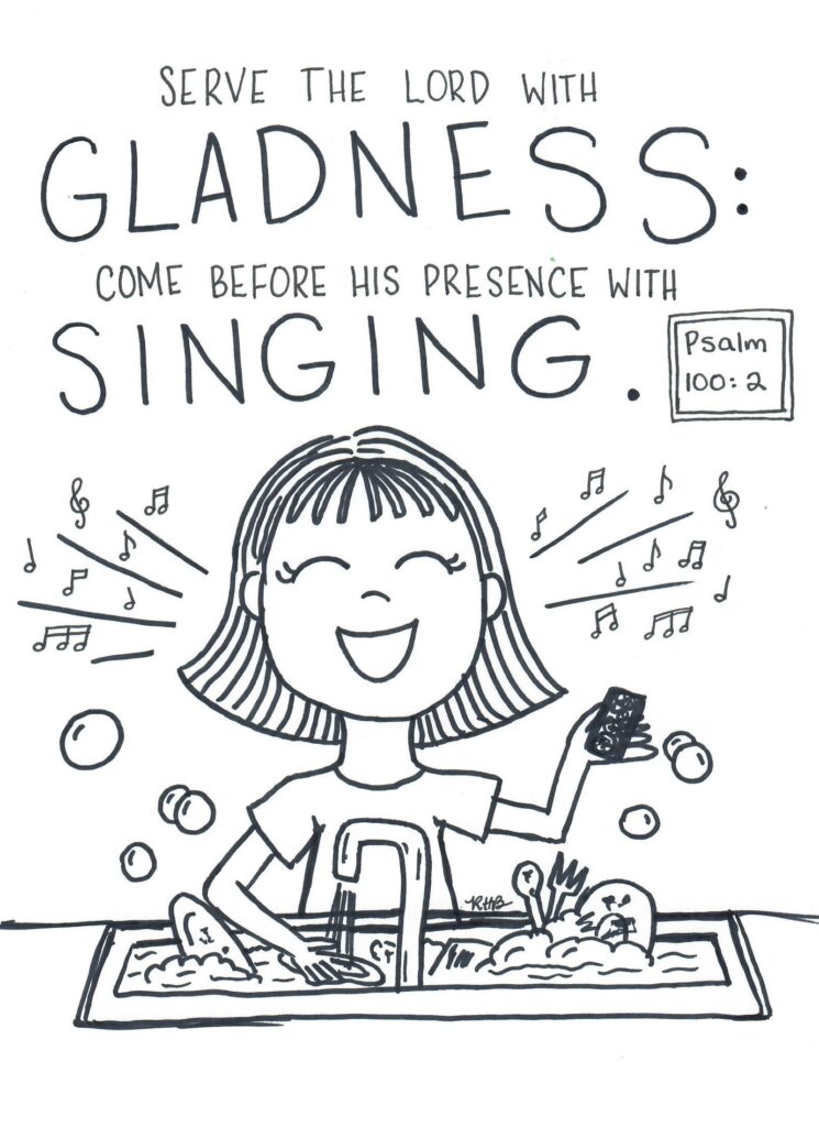 psalm 100:4 coloring page