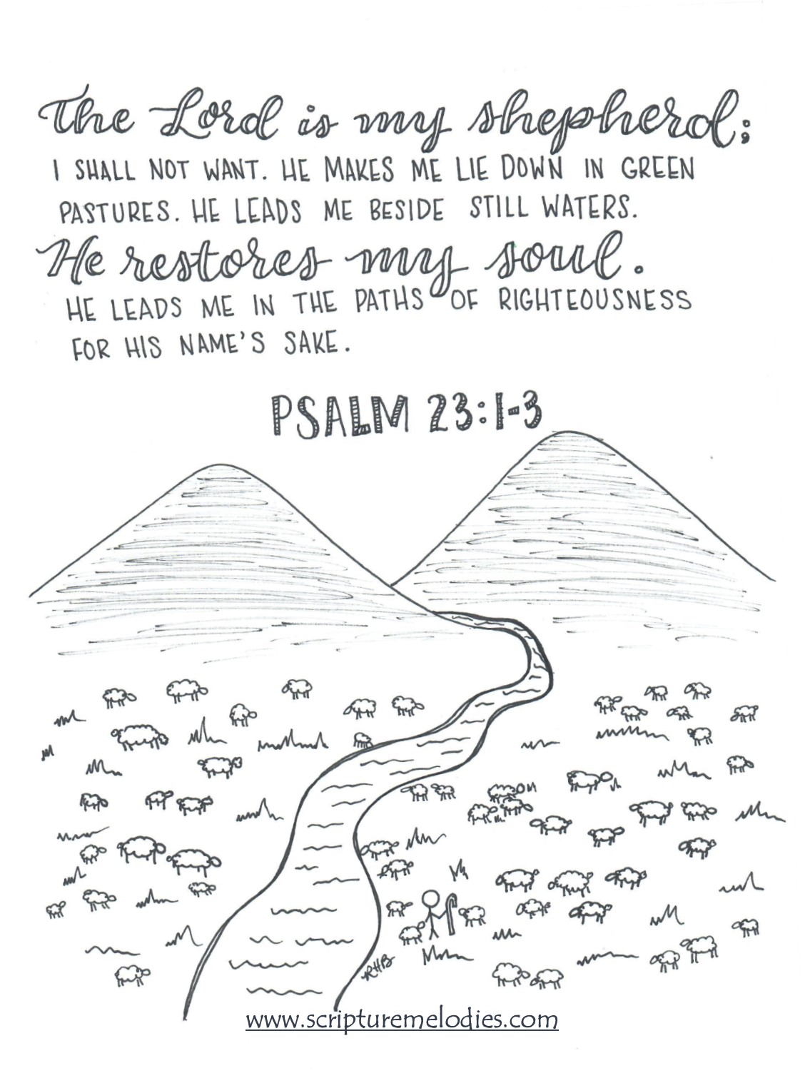 Printable Psalm 23 Activity Sheets